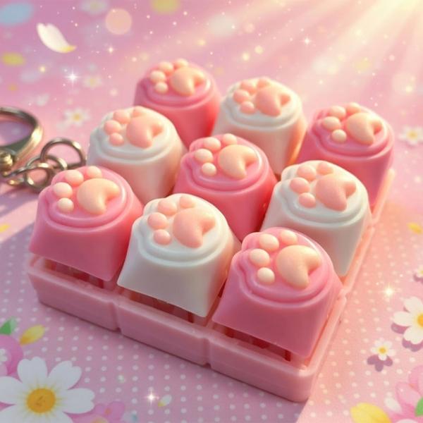 냥발 클릭커 키링