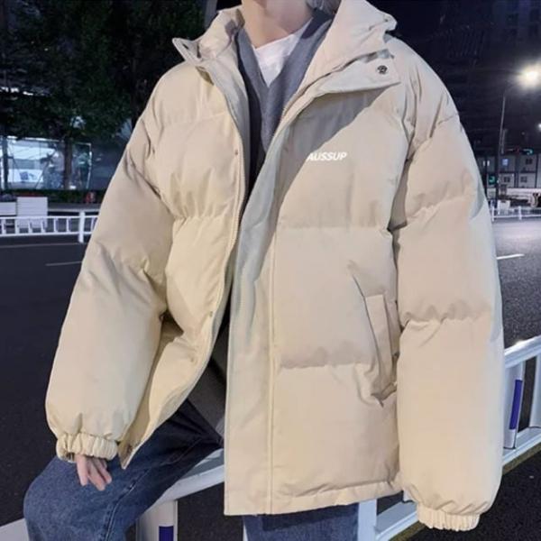 남성 오버사이즈 숏패딩 스탠드카라 벌룬핏 자켓