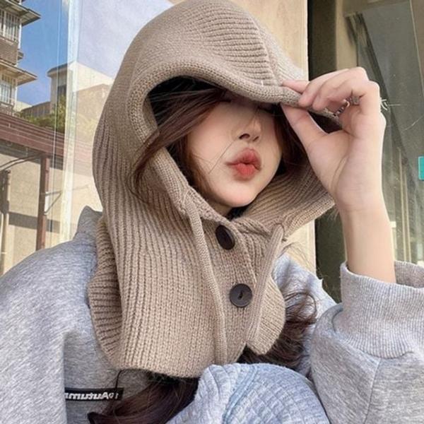 데일리 여성 바라클라바 따뜻한 니트 바라클라바 겨울 방한 목도리 워머