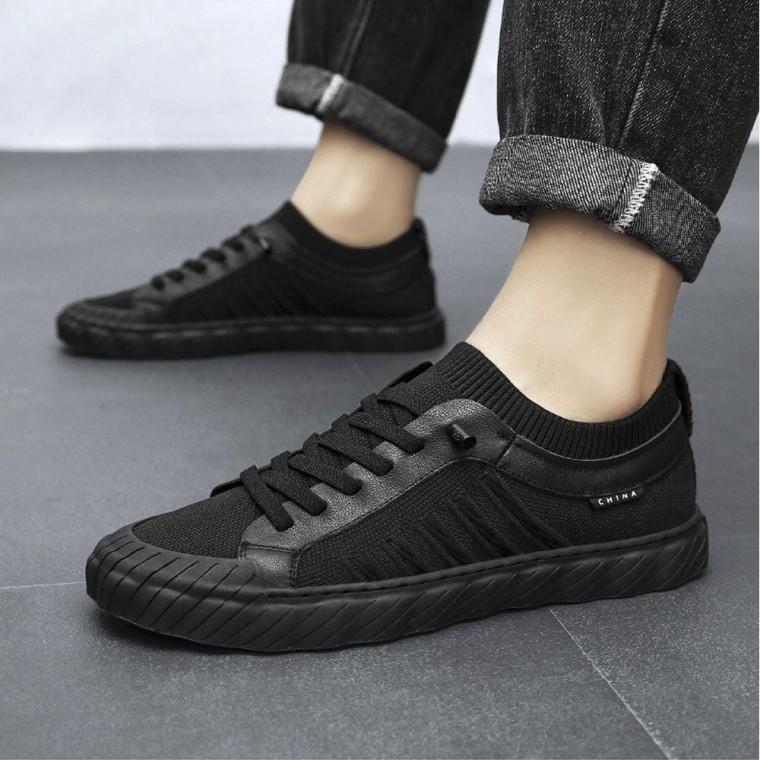 남성 니트 스니커즈 블랙 캐주얼화 운동화 남성신발 스니커즈 가벼운운동