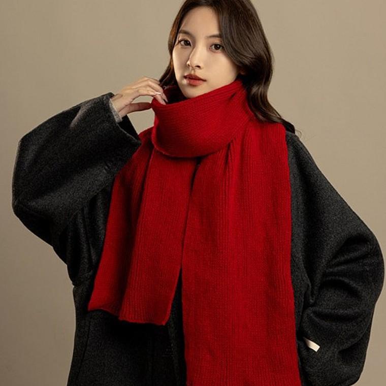 남자 여자 베이직 무지 니트 목도리 머플러