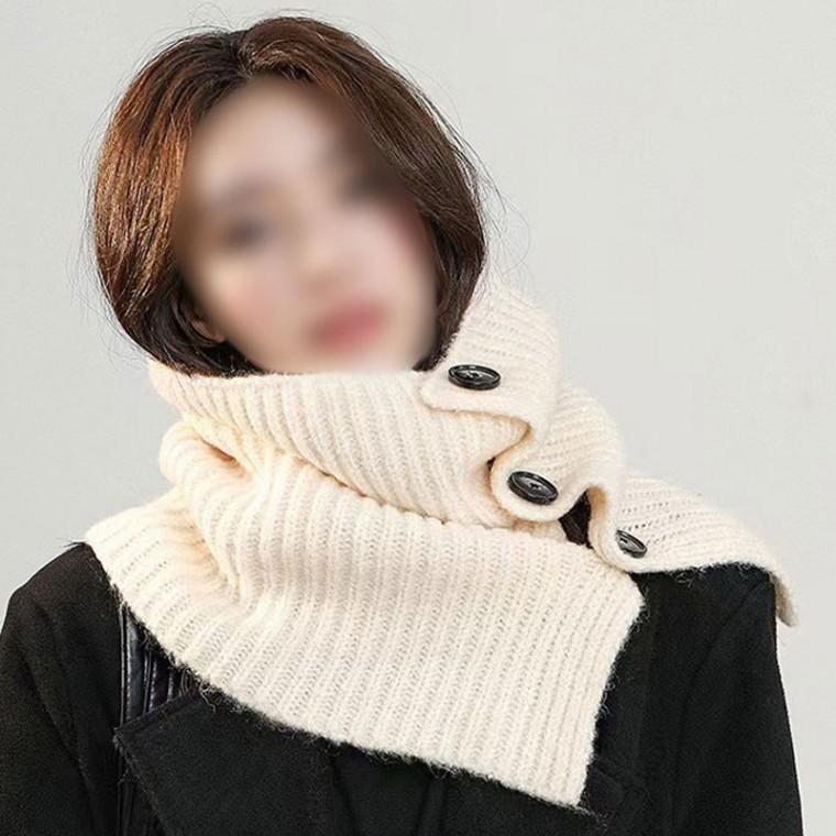 겨울 니트 목보호 하이칼라 단추 스타일 넥워머 해당없음