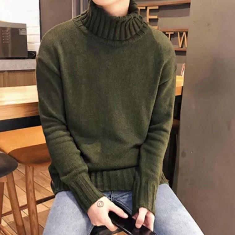 심플 베이직 남자 터틀넥 패션 코디 니트 폴라 티셔츠 맨투맨티 남성 긴팔티 카라