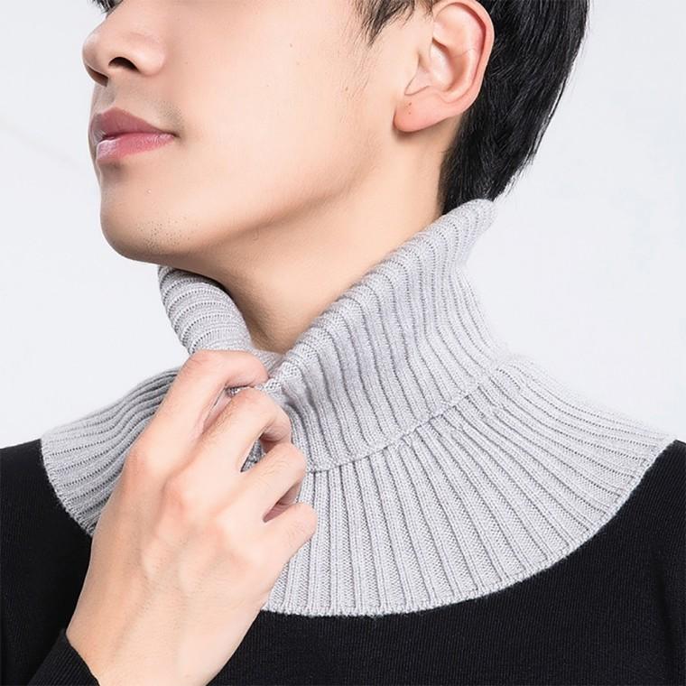 남성 여성 겨울 외출 포근 목 보호 골지 보온 니트 페이크 목 폴라