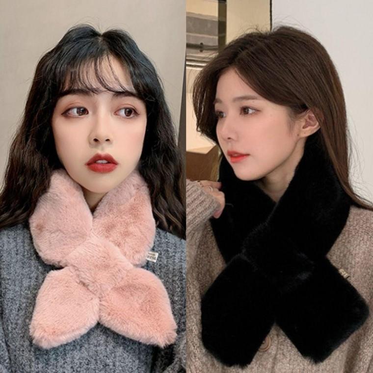 쁘띠 목도리 퍼머플러 넥워머 여성 털목도리 페이크퍼 스카프 캐시미어 니트 울머플러 네키