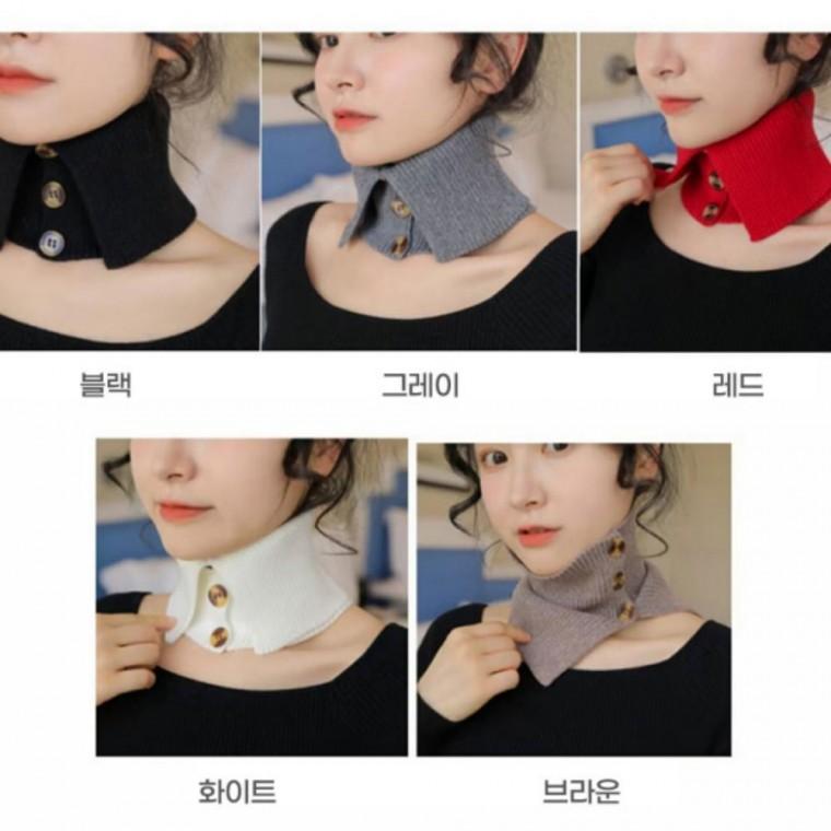 목티 여성 공갈 겨울 목토시 목폴라 레이어드 니트 터틀넥 넥워머 페이크 넥폴라