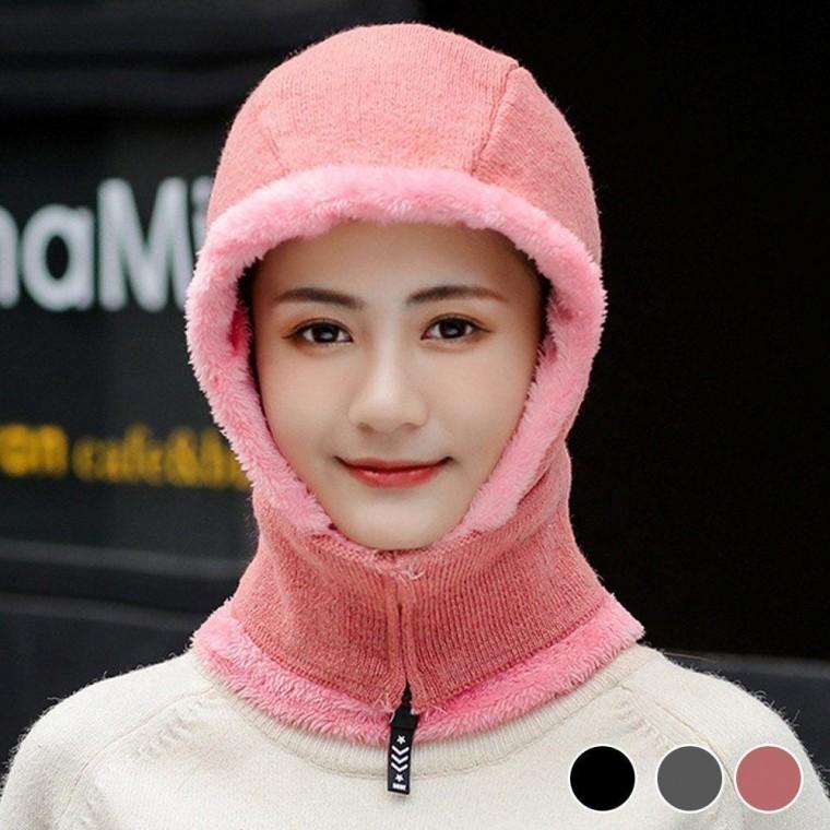 전면 지퍼 털 안감 2IN1 넥워머 목토시 골프넥 방한 용품 겨울넥 방한넥 니트넥
