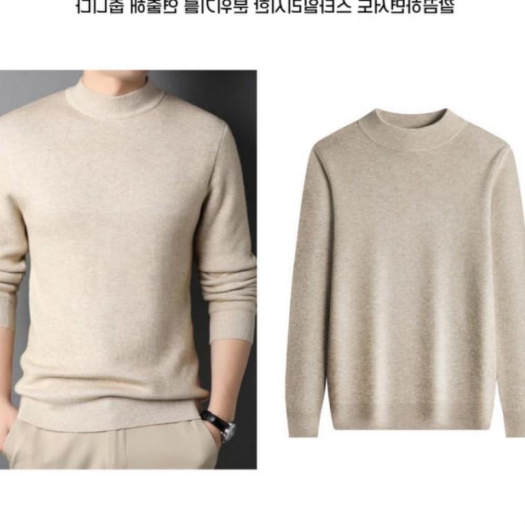 남자 가을 겨울 이너 반목 니트 하프넥 반목티 목폴라티 반폴라티 터틀넥 골프 남성 얇은