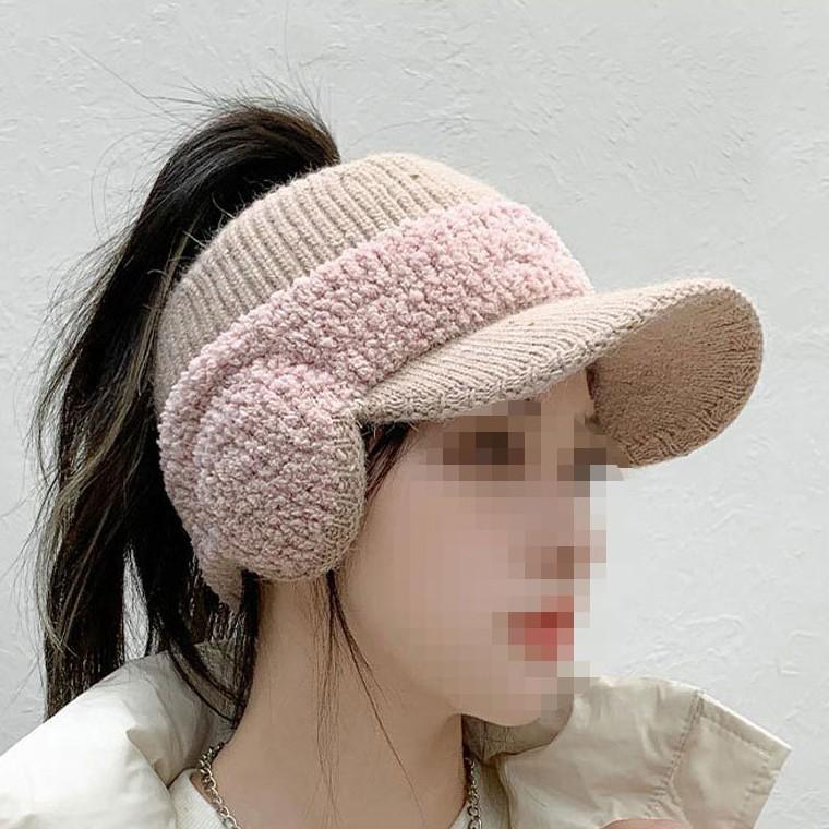 겨울철 야외 스포츠 골프 모자 캡 3중 방한 이어웜 스타일 패션 니트모자
