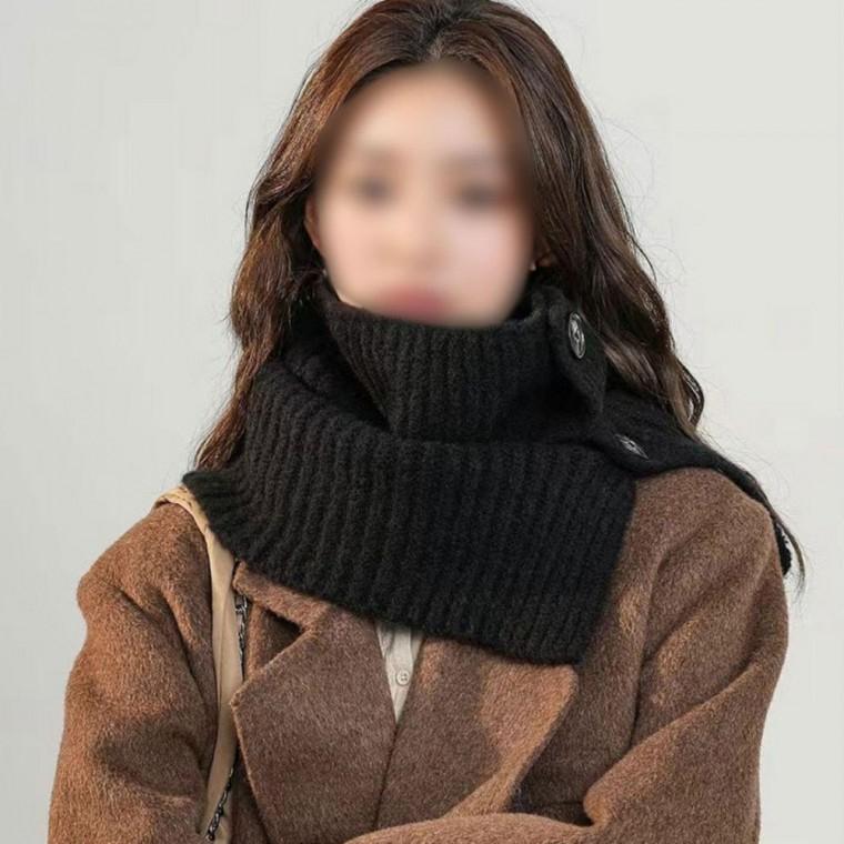 단추 니트 넥워머 겨울 방한 워머 머플러 목도리 스카프