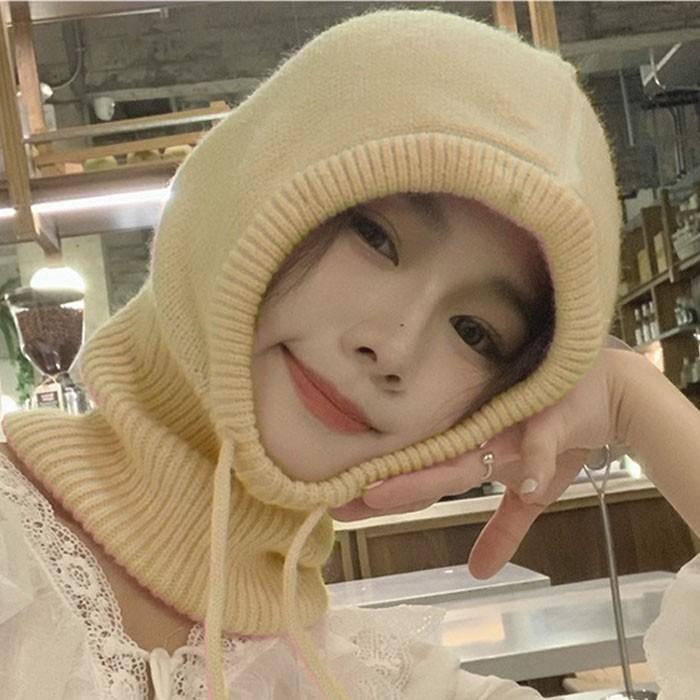 니트 바라클라바 후드 넥워머 넥히터 목도리 목폴라