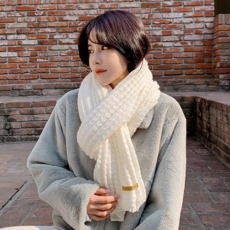 골지 니트 남녀공용 데일리 머플러 목도리