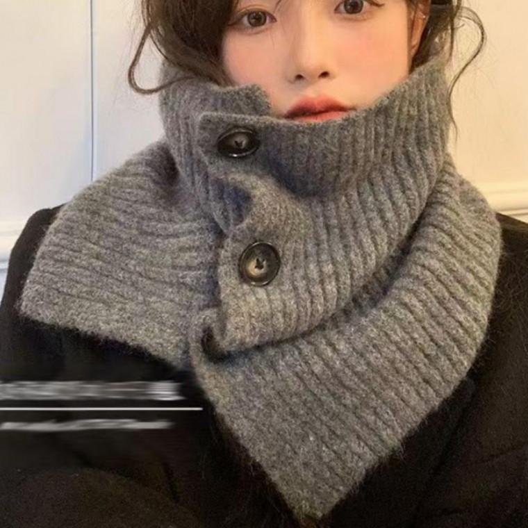 목도리 여성 니트 넥워머 골지 뜨개질 니트 바라클라바