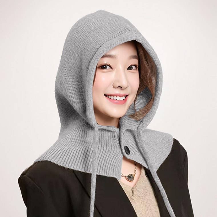 코지 후드 넥워머 겨울 니트 바라클라바