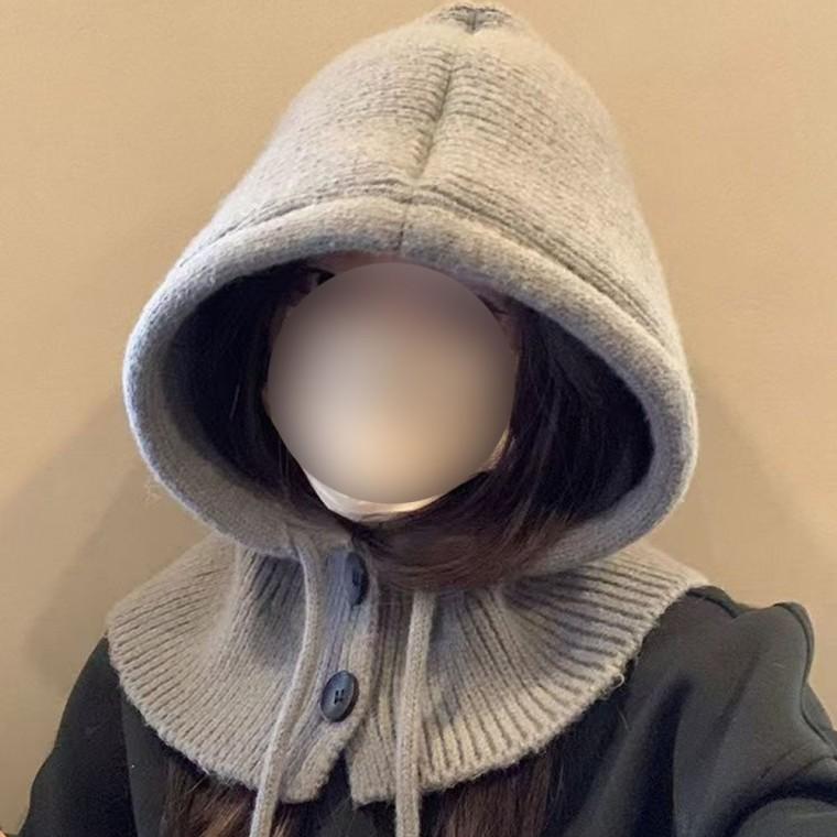 스타일링 니트 후드넥워머 목토시