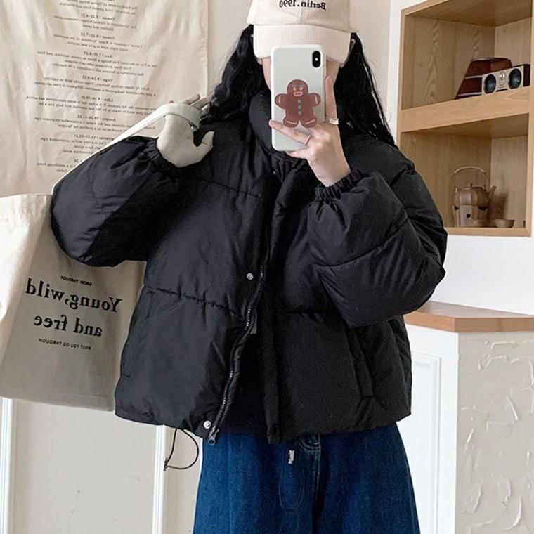 경량 크롭 숏 패딩 여성 겨울 짧은 점퍼 블랙 겨울 용 경량 점퍼 패딩 숏 여성 짧은 20대 잠바 여자