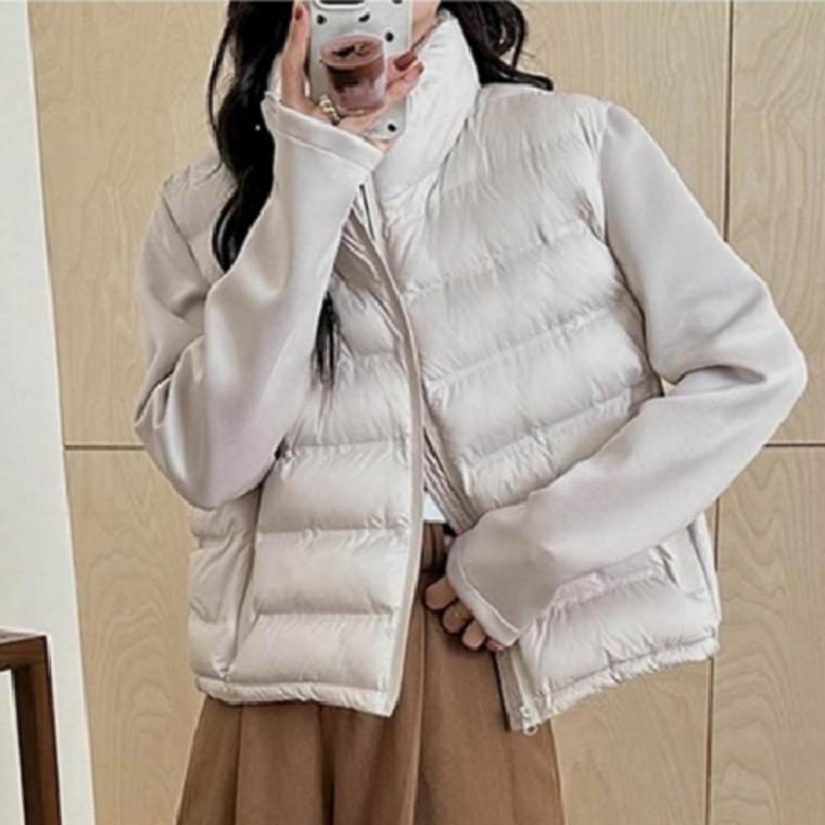 여성 패딩 조끼 집업 일체형 점퍼 아우터 캐주얼 간절기 방한