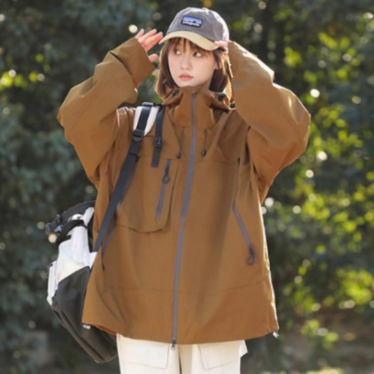 여성 남성 간절기 오버핏 후드 바람막이 자켓 점퍼