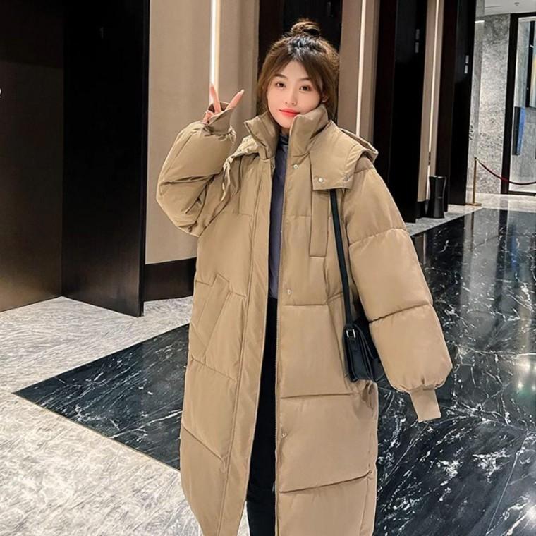 여성 4컬러 베이직 모자 롱패딩 겨울 점퍼 후드롱 여성롱 겨울아 우터 자켓