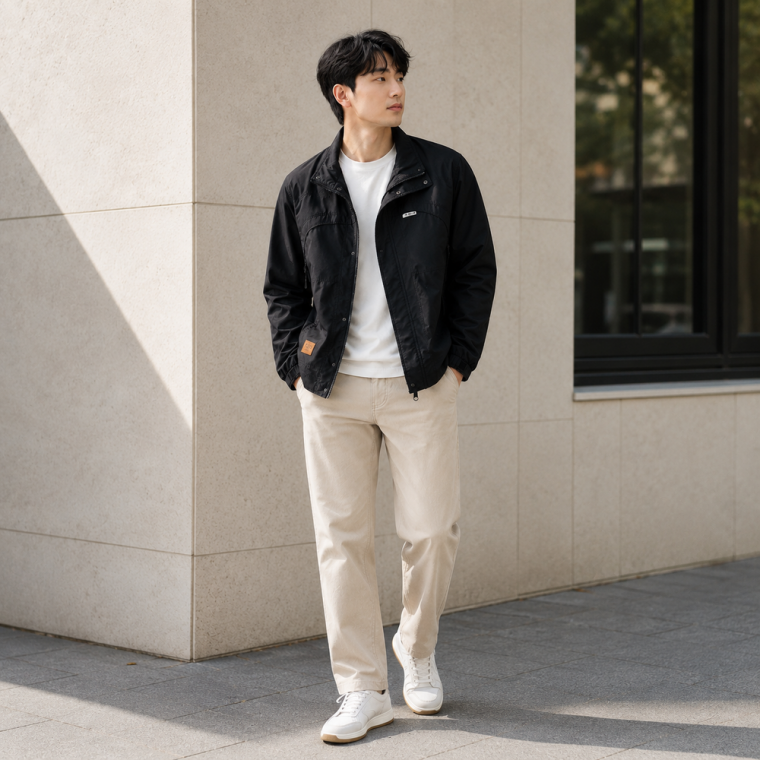 남자 경량 자켓 바람막이 점퍼 캐주얼 봄/가을 외투용