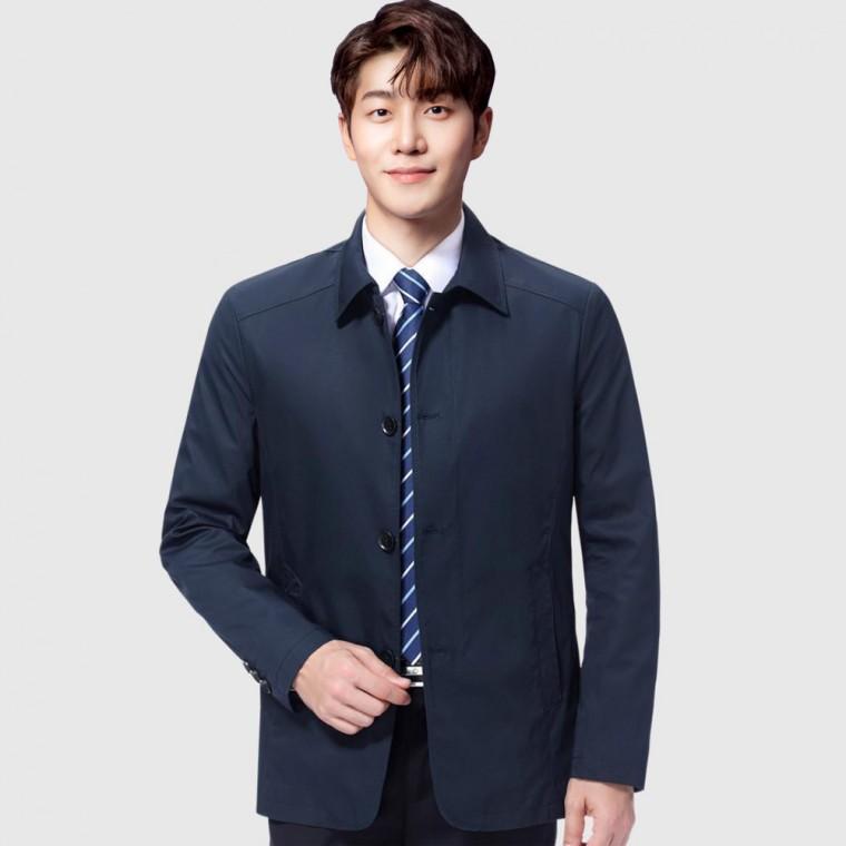 남성 바람막이 자켓 간절기 단추 경량 트렌치코트 점퍼