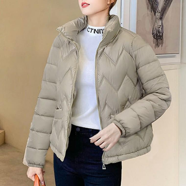 여성 숏 패딩 숏점퍼 웰론 경량푸퍼