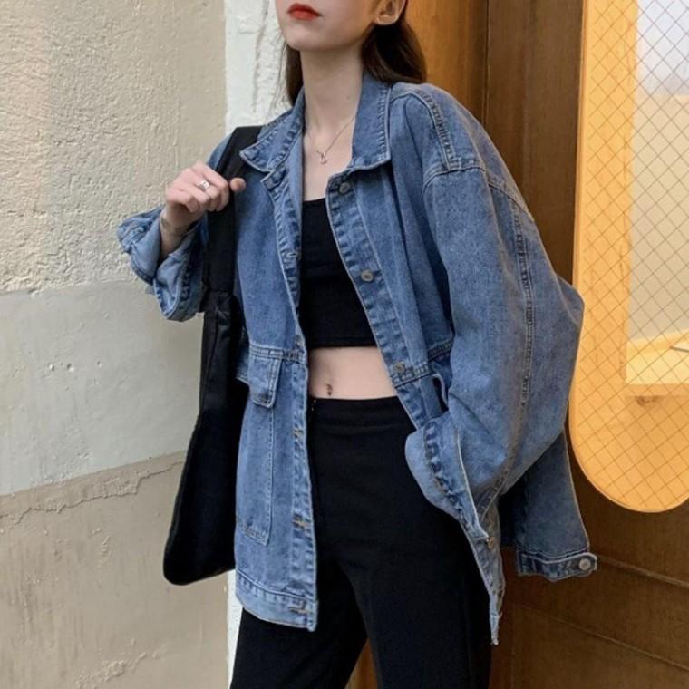 여성 데님 가을 간절기 루즈핏 청 자켓 블루 재킷 쟈켓 예쁜 청자켓 아우터 봄자켓 여성 간절기