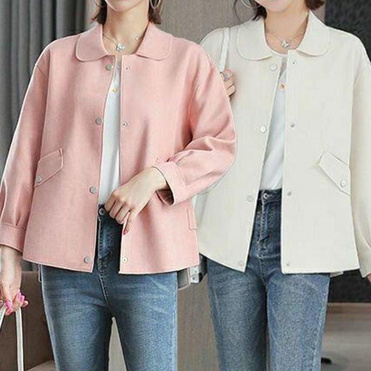 여성 캐주얼 봄 가을 간절기 카라 자켓 아우터 캐주얼 자켓 재킷 봄 예쁜 여자 하객 간절기 가을 여성