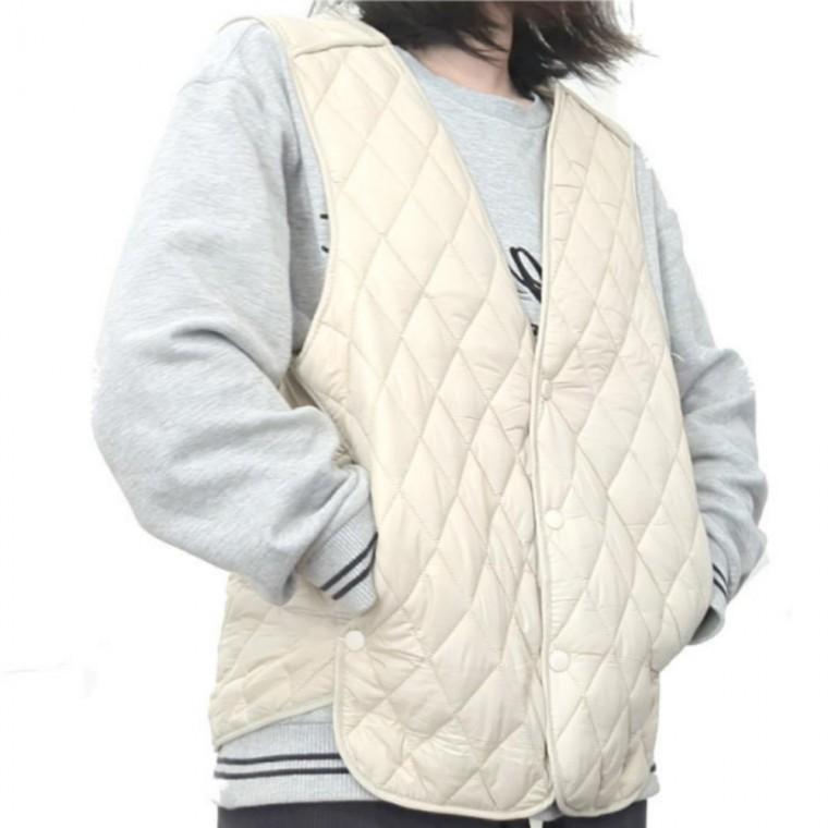 여성 경량 패딩 조끼 간절기 퀼팅 자켓 겨울 보온 안감 김장 이너 베스트