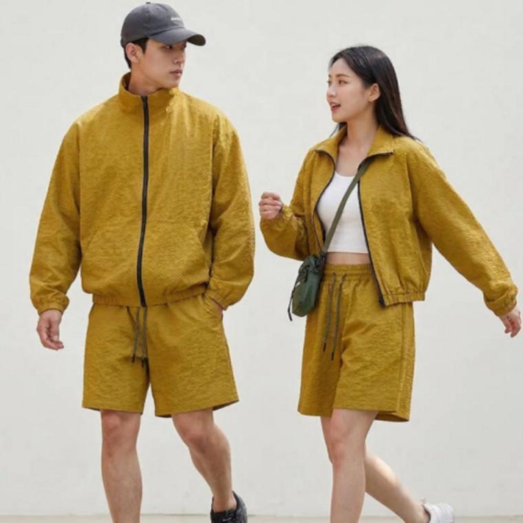 남녀공용 집업 트레이닝복 쿨 반바지 바람막이 세트