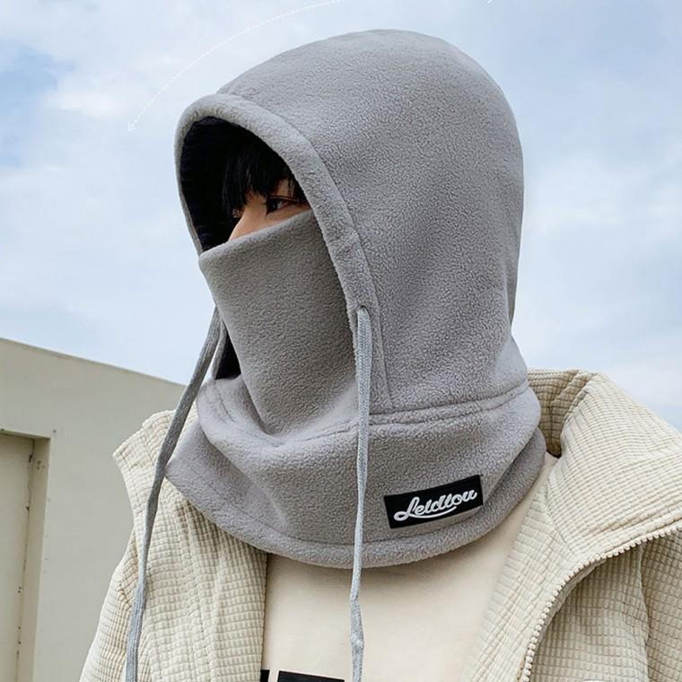 KC인증 완전무장 남녀공용 투톤 방한 후드넥워머 모자 스카프 목도리 바람막이 방한워머