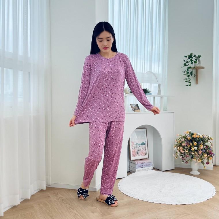 긴팔 꽃 피치 상하세트 쭉쭉 늘어나는 편안함
