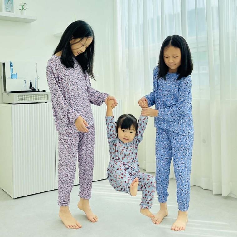 긴팔 아동 꽃 주름 플 상하세트 극간지템