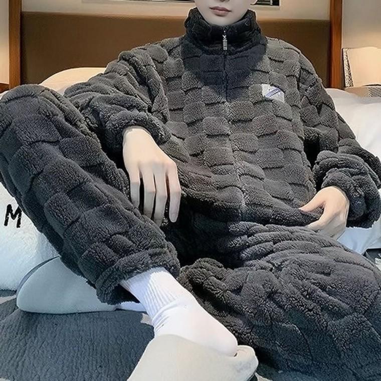 요기네 겨울 남자 파자마 상하세트 흠웨어 수면잠옷 긴팔 실내복