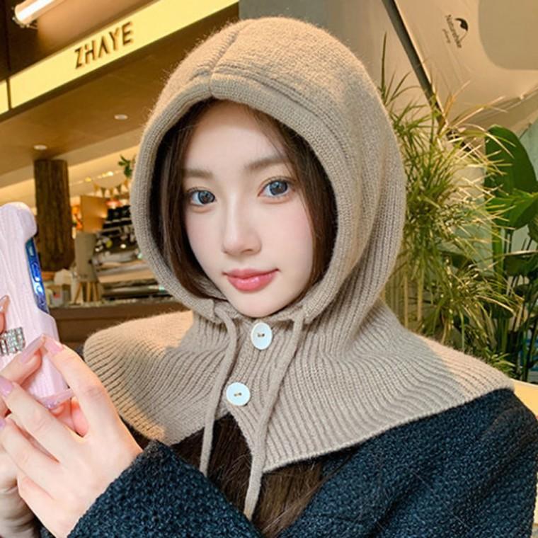 [당일출고]니트 바라클라바 후드목도리 넥워머 모자 겨울 보온 방한용품 머플러 남여공용 프리미엄 171g