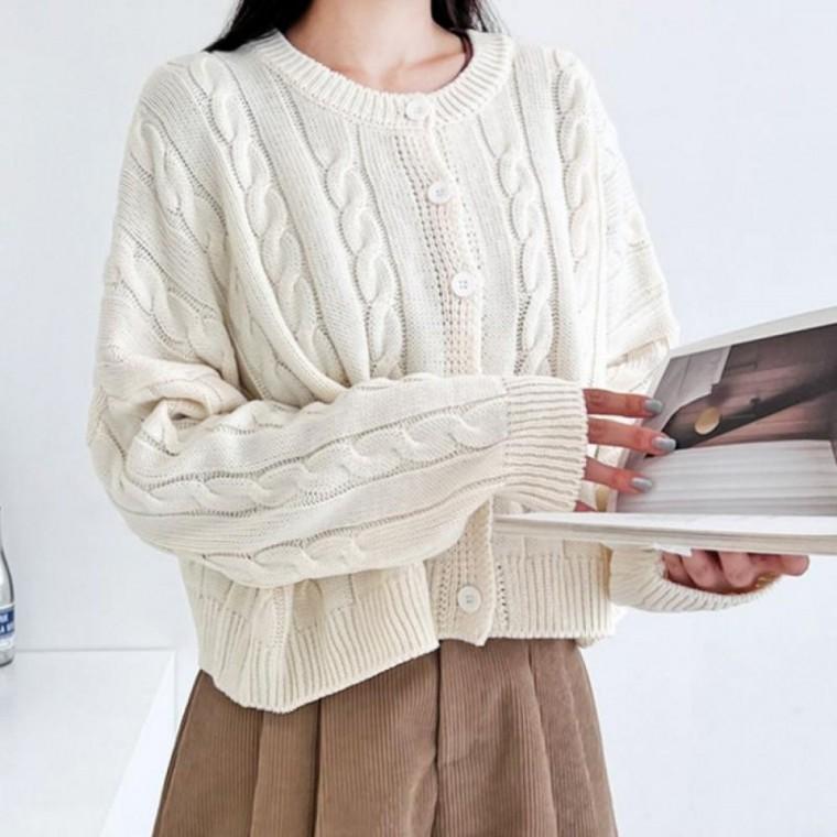 봄가을 여자니트가디건 1P 여자간절기 여성기본
