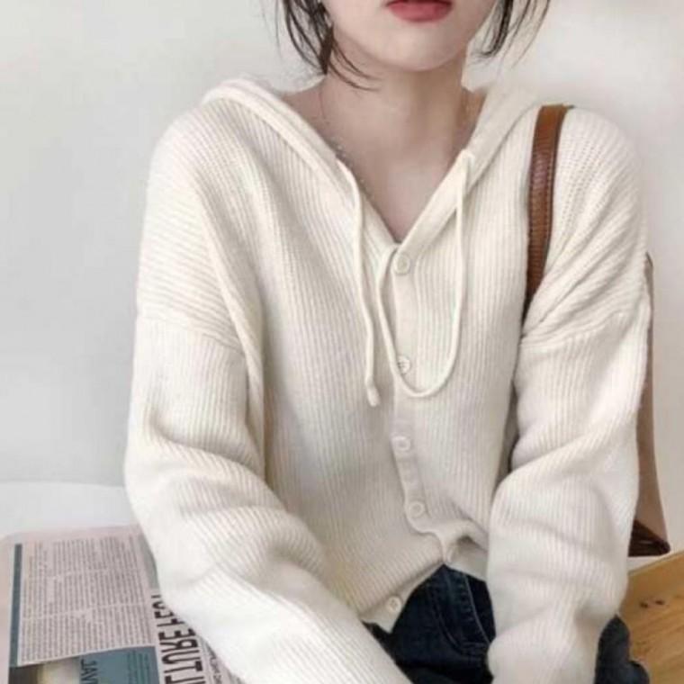 가을 여자니트가디건 후드 여성후드 여성봄아우터