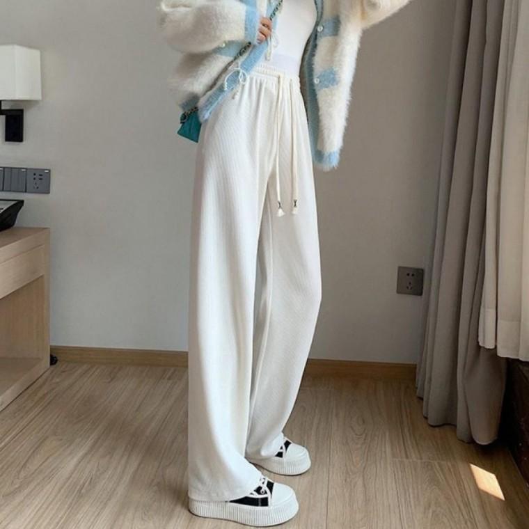 코듀로이 여성기모바지 밴딩 겨울 데일리 팬츠