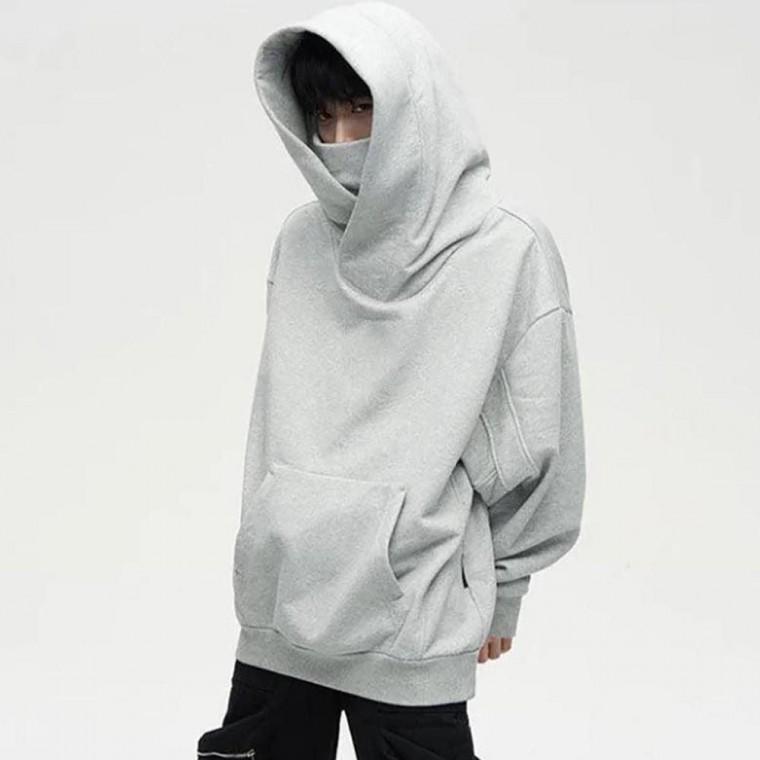 남성 여성 겨울 외출 티셔츠 넥워머 겸용 스트릿 패션 후드티 여자 데일리 가을 기모