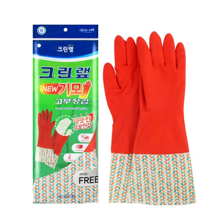크린랩 기모고무장갑 주방 김장 장갑