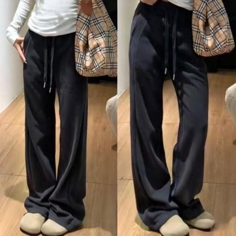 여자 기모 와이드 데일리 따뜻한 트레이닝 팬츠