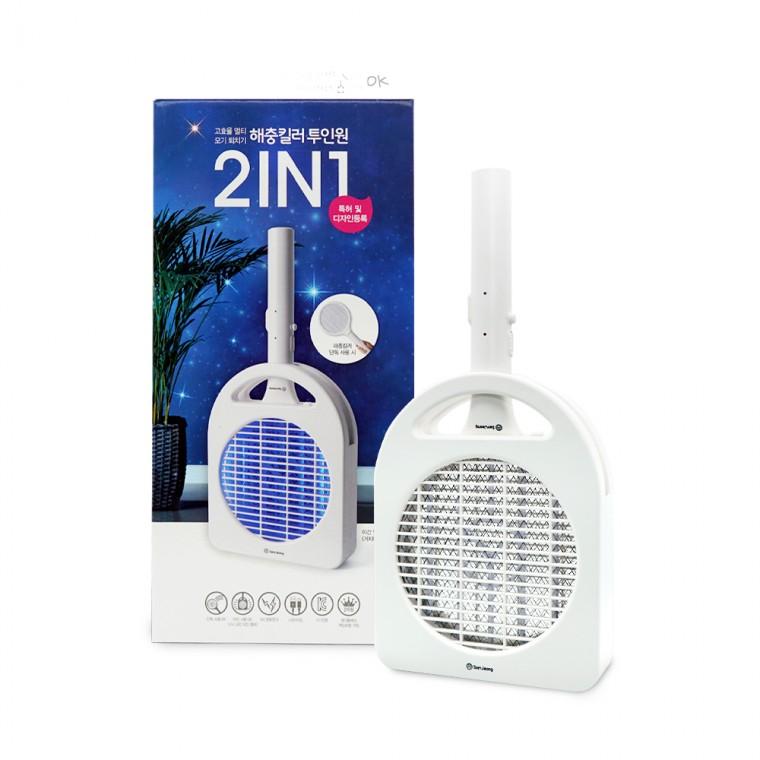 삼정 전기모기채 2in1 USB충전식 LED램프 겸용 포충기