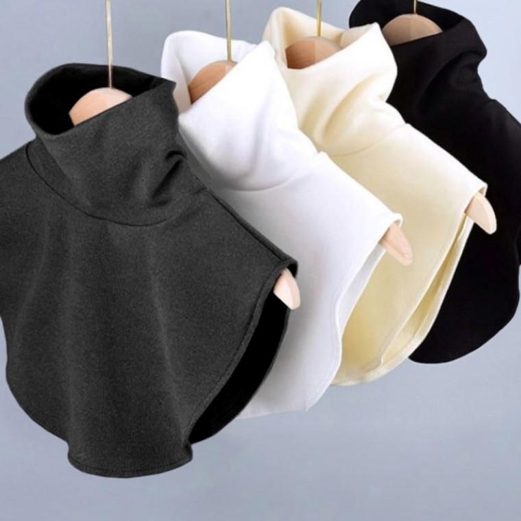 따뜻한 기모 원단 깔끔 스타일 페이크 여성 목폴라