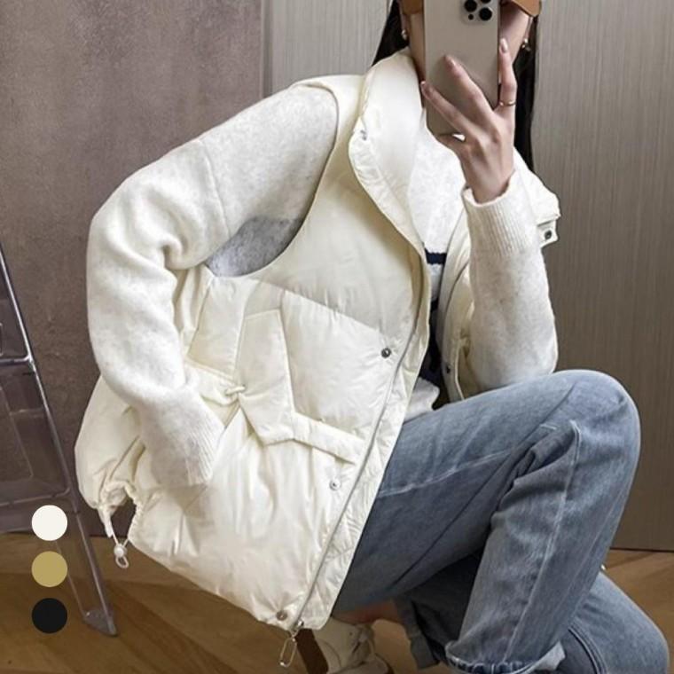 하이넥 여성 패딩조끼 경량 베스트 간절기 조끼