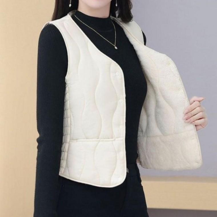 여성 패딩조끼 얇은 융털 간절기 데일리 베스트