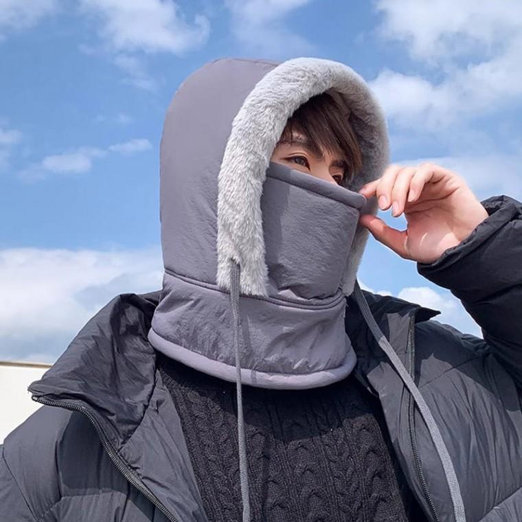 하나로 완벽 보온 따뜻한 남녀공용 패딩후드넥워머 겨울 방한 넥워머 겨울패션 방한모자 목워머