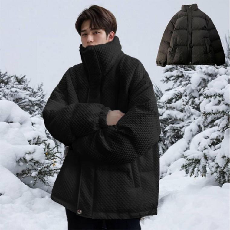 패딩 겨울 따뜻한 남성 아우터 패턴 블랙 스타일