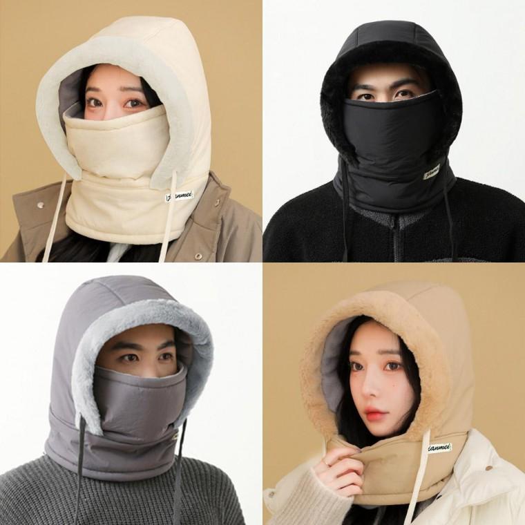 남성 여성 올인원 패딩 후드 넥워머 URK-436