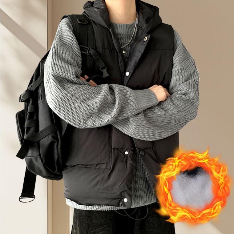 경량 다운 베스트 가을 겨울 남자 후드 조끼패딩