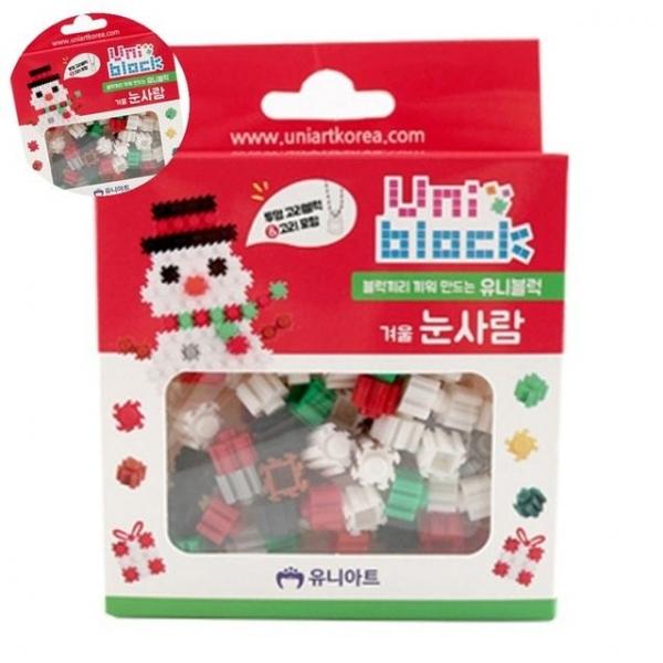 장난감 인테리어 블럭 겨울눈사람 1개